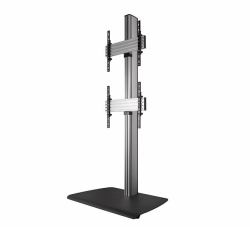 B-Tech SYSTEM X - Universal Dual Stack Flat Screen Floor Stand [VESA 600 x 400] - 1.8m 