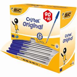 BIC Cristal Blue Stick ballpoint pen Medium 100 pc[s] 