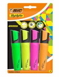 BIC 943652 marker 4 pc[s] Chisel tip Green, Orange, Pink, Yellow 