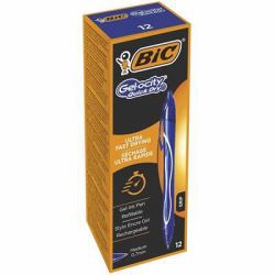 BIC Gel-ocity Quick Dry Blue Clip-on retractable ballpoint pen Medium 12 pc[s] 