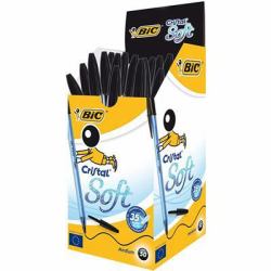 BIC Cristal Soft Black Stick ballpoint pen Medium 50 pc[s] 