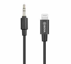 BOYA BY-K1 mobile phone cable Black 3.5mm Lightning 