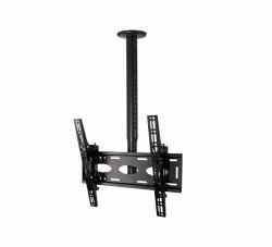 B-Tech Telescopic Universal Flat Screen Ceiling Mount with Tilt [VESA 600 x 400] - 0.6m to 1m Ø50mm Pole 