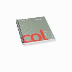 Bantex Col writing notebook A5 70 sheets Grey, Red 