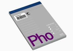 Bantex Phonepad writing notebook A6 70 sheets Grey, Violet 