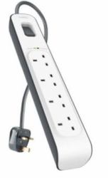 Belkin BSV400AF2M surge protector White 4 AC outlet[s] 2 m 