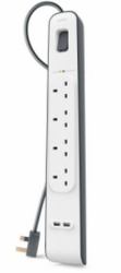 Belkin BSV401AF2M surge protector White 4 AC outlet[s] 2 m 