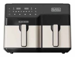 Black &amp; Decker Black & Decker BXAF9000E Double 9 L Stand-alone 2500 W Hot air fryer Black, Stainless steel 