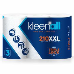 Bliss 2 ply white kitchen towel - 6 x 4 Pack