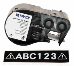 Brady M4C-1000-595-BK-WT printer label Black, White Self-adhesive printer label 