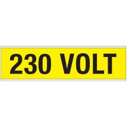 Brady VOLTAGE MARKERS CV 230 VOLT A self-adhesive label Rectangle Black, Yellow 25 pc[s] 