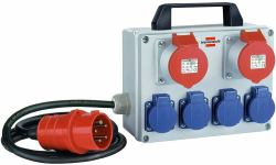 Brennenstuhl BKV 2/4 T IP44 power distribution unit [PDU] 6 AC outlet[s] Black, Blue, Grey, Red 