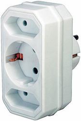 Brennenstuhl Adapter with 2 + 1 sockets power adapter/inverter White 