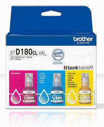 Brother BTD180CLVAL Coloured Multipack Ink Bottles 