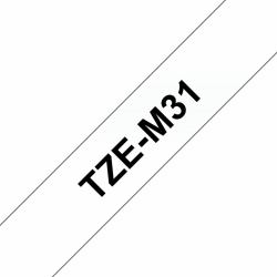 Brother TZE-M31 label-making tape Black on transparent 