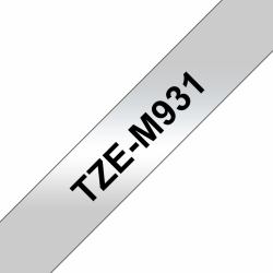 Brother TZE-M931 label-making tape Black on silver 