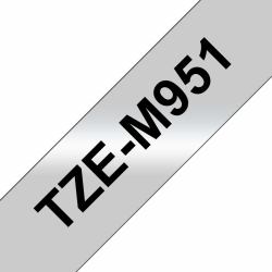 Brother TZE-M951 label-making tape Black on silver 