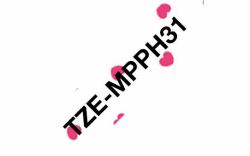 Brother TZE-MPPH31 label-making tape Black on pink 