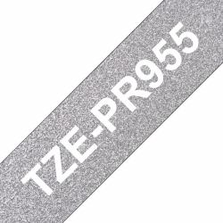 Brother TZE-PR955 label-making tape White on silver 