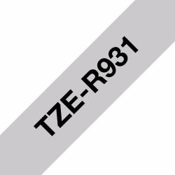 Brother TZE-R931 label-making tape Black on silver 