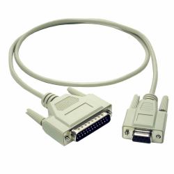 C2G 2m DB9 F/DB25 M Cable serial cable Grey 