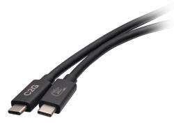 C2G 3.3ft [1m] USB 4.0 USB-C to C [48V 5A] 240W Charging Cable-Black 