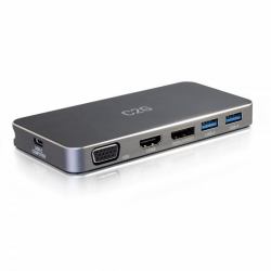 C2G USB-C[R] Dual Display MST Docking Station with HDMI[R], DisplayPort[TM], VGA and Power Delivery up to 65W - 4K 30Hz 
