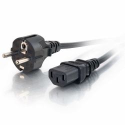 C2G 2m 16 AWG European Power Cord [IEC320C13 to CEE7/7] 