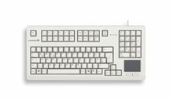CHERRY TouchBoard G80-11900 Corded Keyboard with Touchpad, Light Grey, USB, [QWERTY - UK]  - UK version