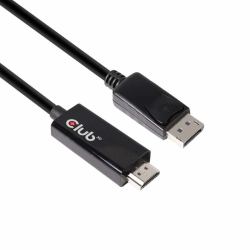 CLUB3D DisplayPort 1.4 to HDMI 2.0b HDR Cable Male/Male 2m/6.56 ft. 