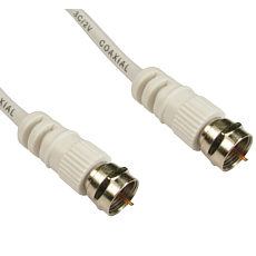Cables Direct 2FW-01 coaxial cable 1 m F-type White 