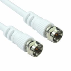 Cables Direct 2FW-20 coaxial cable 20 m F-type White 