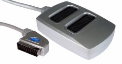 Cables Direct 3 Way SCART Splitter Box SCART cable 0.4 m SCART [21-pin] Silver 