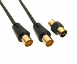 Cables Direct TV Coax 15m coaxial cable F Black 