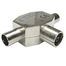 Cables Direct 3-COAXMFMMTL cable splitter/combiner Silver 