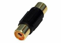 Cables Direct Single Female RCA Coupler Cable combiner Black 