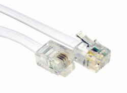 Cables Direct RJ11 - RJ11, 1m White 