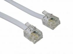 Cables Direct RJ-11, 10m White 