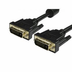 Cables Direct 99DVDUAL-201 DVI cable 1 m DVI-D Black 