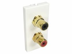Cables Direct AV-MOD2RCA socket-outlet 2 x RCA White 