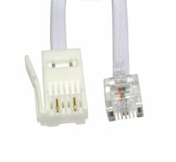 Cables Direct 2m RJ11 - BT Plug 2 Wire White 