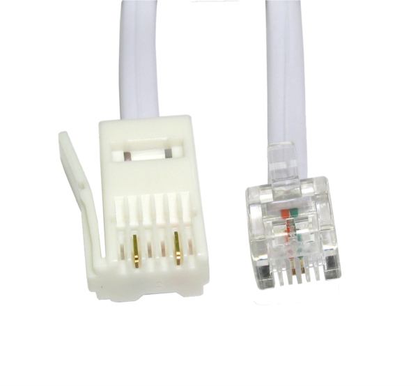 Cables Direct BT-202W - Cables Direct 2m RJ11 - BT Plug 2 Wire White 
