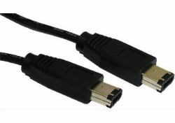 Cables Direct 3m, firewire 6 Pin 6-p Black 