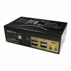 Cables Direct NLKVMDP-22DBL KVM switch Black 