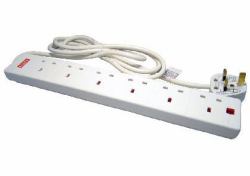 Cables Direct RB-02M06SPD power extension 2 m 6 AC outlet[s] Indoor White 