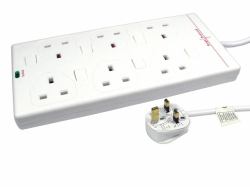 Cables Direct RB-05-6GANGSWD surge protector 6 AC outlet[s] White 5 m 