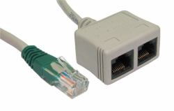 Cables Direct RJ-ECONDV cable splitter/combiner Cable combiner Grey 