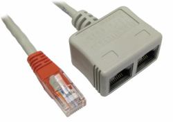 Cables Direct RJ-ECONVV cable splitter/combiner Cable combiner Grey 