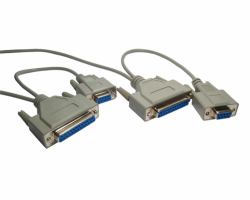 Cables Direct SL-444 serial cable Grey 2.5 m D9, D25 