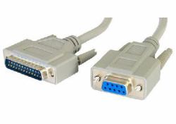 Cables Direct SL-902 serial cable Grey 2 m D9 D25 